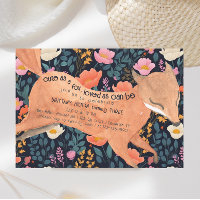 Aquarelle de renard boisé mignonne Floral 3e anniv