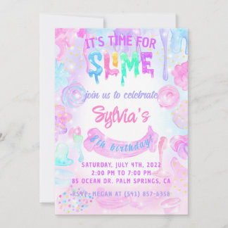Invitation Aquarelle de slime