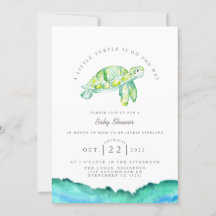 Aquarelle de tortue | Baby shower Ocean Life