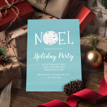 Invitation Aquarelle de vacances Turquoise Beach Sand Dollar<br><div class="desc">Ce design comprend une fête de Noël aquarelle plage invitation avec un design de typographie minimaliste simple, un bleu turquoise mer, un texte de script de calligraphie tendance, un littoral tropical marin, un joyeux invitation de vacances festives, un fantastique vacances se réunir, avec un sable dollar coquillages littoral design, idéal...</div>