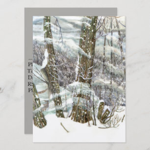 Invitation Aquarelle d'hiver