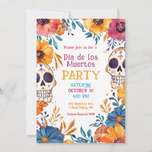Invitation 💀 Aquarelle Día de Muertos
