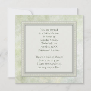 Invitation aquarelle d'invitation de douche nuptiale dans les