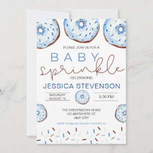 Invitation Aquarelle Donuts Baby Sprinkle Douche