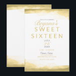 Invitation Aquarelle dorée Dijon moutarde Moderne Chic Sweet<br><div class="desc">Personnaliser pour tout événement.</div>