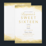 Invitation Aquarelle dorée Dijon moutarde Moderne Chic Sweet<br><div class="desc">Personnaliser pour tout événement.</div>