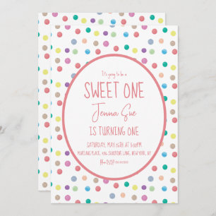Invitation Aquarelle Dots Anniversaire Fête Coloré