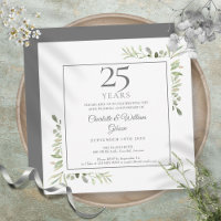 Aquarelle Douce de Verdure 25e Anniversaire