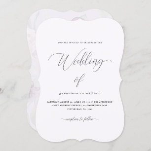 Invitation Aquarelle douce Mariage photo