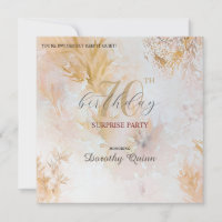 Aquarelle douce Pastel Feuilles Surprise Anniversa