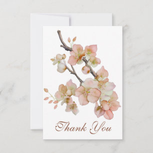 Invitation Aquarelle douce rose orangé fleurs de printemps