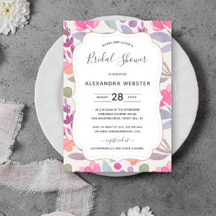 Invitation Aquarelle Dreamy Floral FÊTE DES MARIÉES