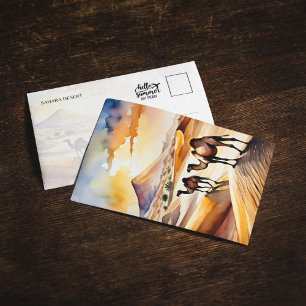 Invitation Aquarelle du désert du Sahara