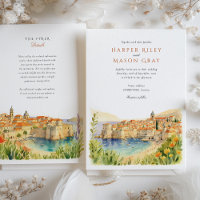 Aquarelle Dubrovnik Croatie Mariage