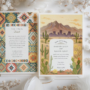 Invitation Aquarelle El Paso Texas Mariage