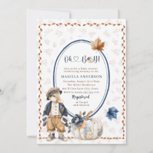 Invitation Aquarelle élégante Un petit citrouille oh garçon