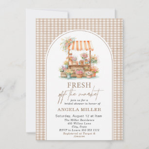 Invitation Aquarelle élégantefraîche du marché  Robe de marié