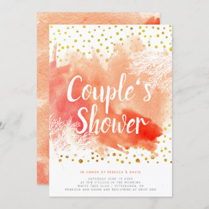 Invitation Aquarelle et récif corallien mariages douche