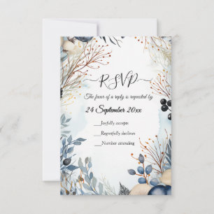 Invitation Aquarelle Ethérée Delicate Foliage Serène