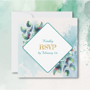 Invitation Aquarelle Eucalyptus Mariage botanique RSVP
