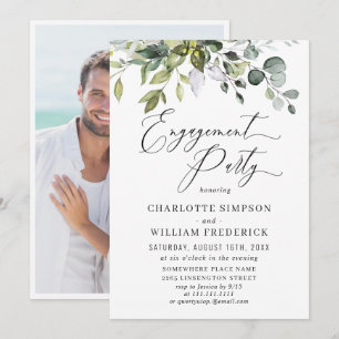 Invitation Aquarelle Eucalyptus PARTI ENGAGEMENT ÉCOLOGIQUE