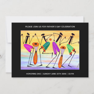 Invitation Aquarelle, Exprimer le bonheur La fête du Père