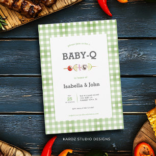 Invitation Aquarelle extérieure Baby shower barbecue Invitati