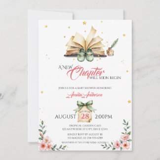 Invitation Aquarelle Fantaisiste Livre de Contes de Fées Nouv