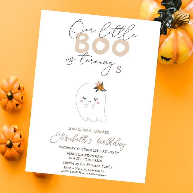 Invitation Aquarelle Fantôme Mignon Halloween (Créateur téléchargé)