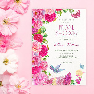 Invitation Aquarelle faune florale floraison mariage