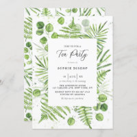 Aquarelle Fermes et Eucalyptus Frame Tea Party