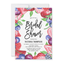 Aquarelle Fête des mariées d'été aux baies mixtes