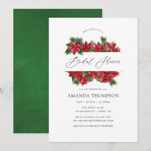 Invitation Aquarelle Fête des mariées géométrique de Noël