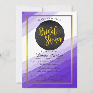 Invitation Aquarelle Fête des mariées Purple Nature Classique