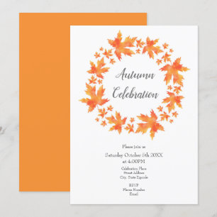 Invitation Aquarelle Feuille d'érable