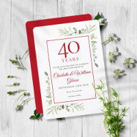 Aquarelle Feuilles 40e anniversaire Enregistrer la