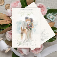 Aquarelle fine art gris floral Mariage photo Inv