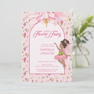 Invitation Aquarelle Fleur Baby shower