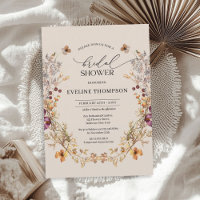 Aquarelle fleur sauvage couronne mauve orange