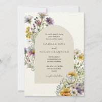Aquarelle Fleur sauvage Jardin Arc Mariage Floral
