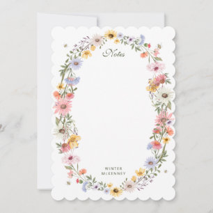 Invitation Aquarelle Fleur sauvage Wreath Beth Nom personnali