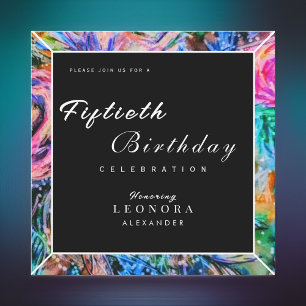 Invitation Aquarelle Fleurs Artistiques N'IMPORTE QUELLE fête