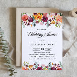 Invitation Aquarelle fleurs d'automne Garland Wedding shower<br><div class="desc">Invités Invitations à votre événement avec cette invitation wedding shower d'automne personnalisable. Il possède des guirlandes aquarelles de fleurs d'automne. Personnalisez en ajoutant vos détails. Cette invitation à la wedding shower à fleurs conviendra parfaitement aux mariages de automne. Des éléments correspondants sont disponibles.</div>