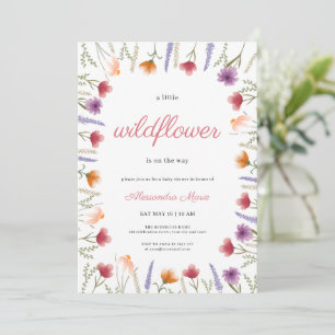 Invitation Aquarelle Floral Baby in Bloom Baby shower