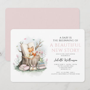 Invitation Aquarelle Floral Beau Baby shower Nouvelle Histoir