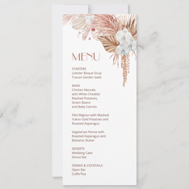Invitation Aquarelle floral boho    (Devant)