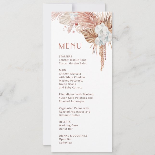 Invitation Aquarelle floral boho    (Devant)