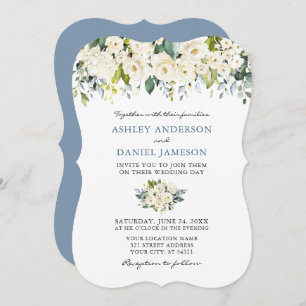 Invitation Aquarelle Floral Dusty Mariage