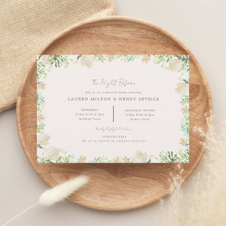 Invitation Aquarelle Floral Rustique Mariage
