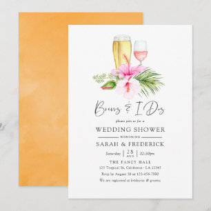 Invitation Aquarelle Floral Tropical de la Plage avant que je